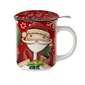 Чаша за чай с инфузер Egan Christmas, Дядо Коледа 380 мл