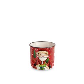 Чаша за кафе Egan Christmas, Дядо Коледа с подарък 90 мл порцелан