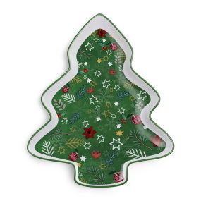 Плато Egan Christmas, 30х25 см Коледно дърво порцелан