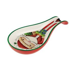 Подложка за лъжица Egan Christmas, Дядо Коледа 21х10 см порцелан