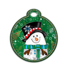 Подложка за горещи съдове Egan Christmas, снежен човек 16х18 см