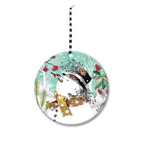 Коледна висулка за елха Egan Christmas, снежен човек 7 см керамика