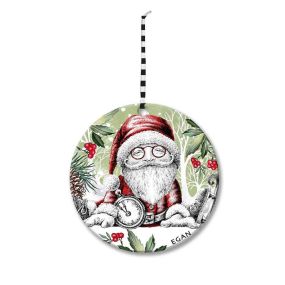Коледна висулка за елха Egan Christmas, Дядо Коледа 7 см керамика
