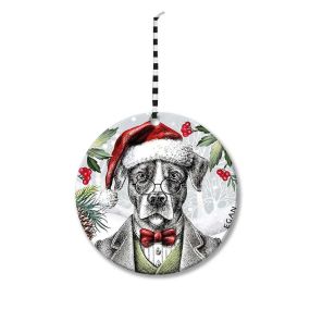 Коледна висулка за елха Egan Christmas, куче 7 см керамика