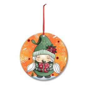 Коледна висулка за елха Egan Christmas, Елф 7 см, керамика