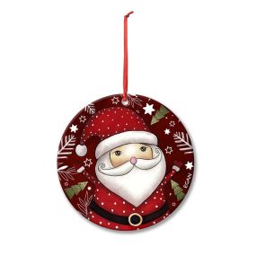 Коледна висулка за елха Egan Christmas, Дядо Коледа 7 см, керамика