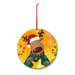 Коледна висулка за елха Egan Christmas, Северен елен 7 см, керамика