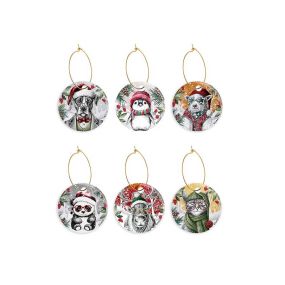 Комплект 6 коледни пръстени за салфетки Egan Christmas животни