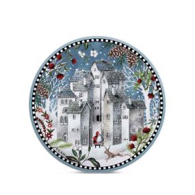 Подложка за горещи съдове Egan Christmas, Снежен град 16 см керамика