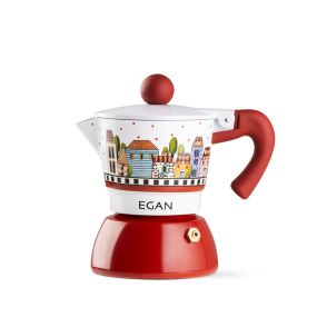 Кафеварка Egan Paese Mio Moka 4 чаши червена, алуминий