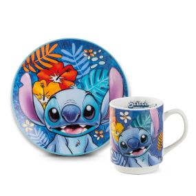 Комплект 2 части чиния  и чаша Disney Stitch порцелан