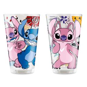 Комплект 2 стъклени чаши Stitch & Angel 310 мл