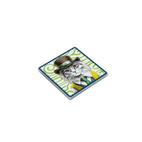 Комплект 5 броя подложки за чаша Egan Human Essence 9х9 см, котка