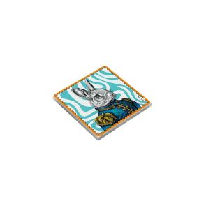 Комплект 5 броя подложки за чаша Egan Human Essence 9х9 см, заек