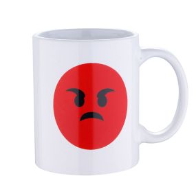 Бяла чаша Emoticonworld 330 мл ядосан