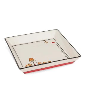 Плато Egan Le Casette 26х26 см червено