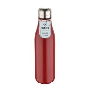 Метална термо бутилка за вода Bergner Walking anywhere 500 мл червена