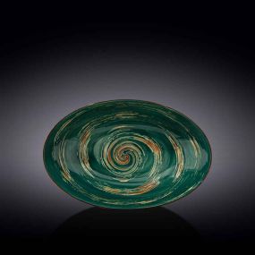 Овална купа Wilmax Spiral Green 30х19.5 см