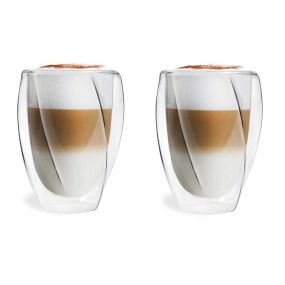 Комплект 2 броя двустенни чаши за лате Vialli Design Cristallo 300ml