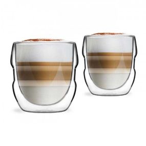 Комплект 2 броя двустенни чаши за лате Vialli Design Sferico 250 мл