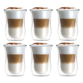 Комплект 6 броя двустенни чаши за лате Vialli Design Vita 300ml