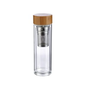 Стъклена бутилка Bergner Walking anywhere с филтър 350мл