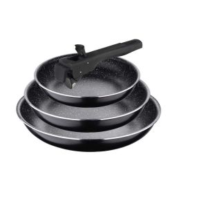 Комплект тигани Bergner CLick & Cook Black 20/ 22/26 см 