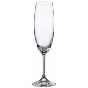 Чаша за шампанско Bohemia Crystal Bruna 220ml, 6 броя