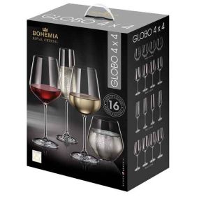 Комплект за вино Bohemia Crystal Globo 16 части