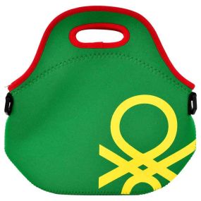 Неопренова чанта за обяд Benetton Rainbow 30х30х17см зелена 