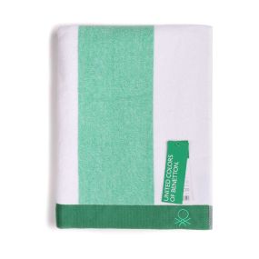 Плажна кърпа Benetton Rainbow 90х160см зелено и бяло