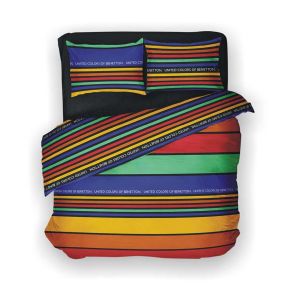 Спален комплект 4 части Benetton Rainbow 160х220см, тъмен десен
