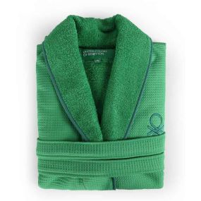 Халат за баня Benetton Rainbow L/XL зелен, вафел