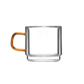 Комплект 2 броя двустенни чаши за кафе Vialli Design Amber 80 мл