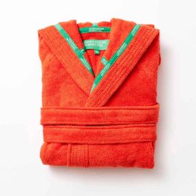 Халат за баня Benetton Rainbow L/XL червен, с качулка 