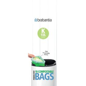 Торба за кош Brabantia PerfectFit Touch K-10L, 10 броя биоразградими