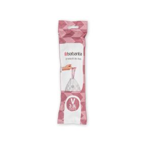 Торба за кош Brabantia PerfectFit NewIcon размер V, 3L, 20 броя, ролка
