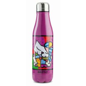 Метална вакуумна бутилка Romero Britto 500 мл котка