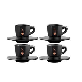 Комплект 8 части чаши за кафе 8-Faces Bialetti 75 мл черни