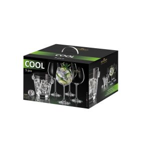 Комплект ледарка и 4 чаши за джин Bohemia Crystal Cool 620 мл