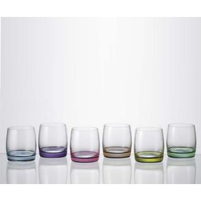 Чаши за аперитив с цветно дъно Bohemia Crystal Ideal 290 мл 6 броя