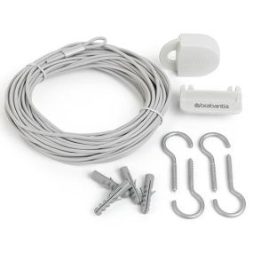 Комплект за простиране Brabantia 12m, въжета и аксесоари, White