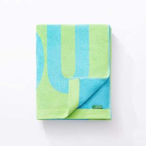 Плажна кърпа Benetton Summer XL 180х180 см синьо и зелено