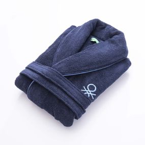 Халат за баня L/XL Benetton Unit син 320GSM 100% Памук