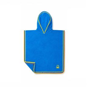 Детско пончо за плаж 65x65см Benetton Unit синьо 380GSM 100% Памук