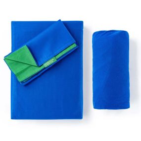 Спален Комплект Benetton Rainbow 3 части двулицеви синьо и зелено