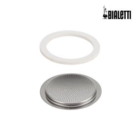 Комплект силиконов уплътнител и филтър за кафеварки Bialetti 1 чаша