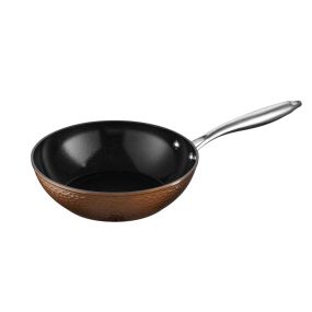 Уок тиган Cheffino Copper Luxe 26 см кован алуминий