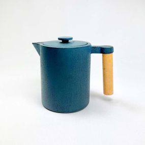 Чайник чугунен с цедка Chisai 450 мл петролено синьо