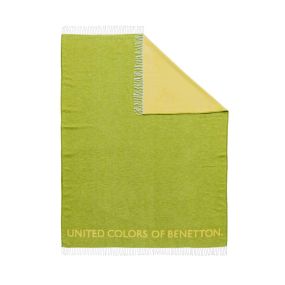 Одеяло с две лица Benetton Rainbow 140х190 см зелено и жълто